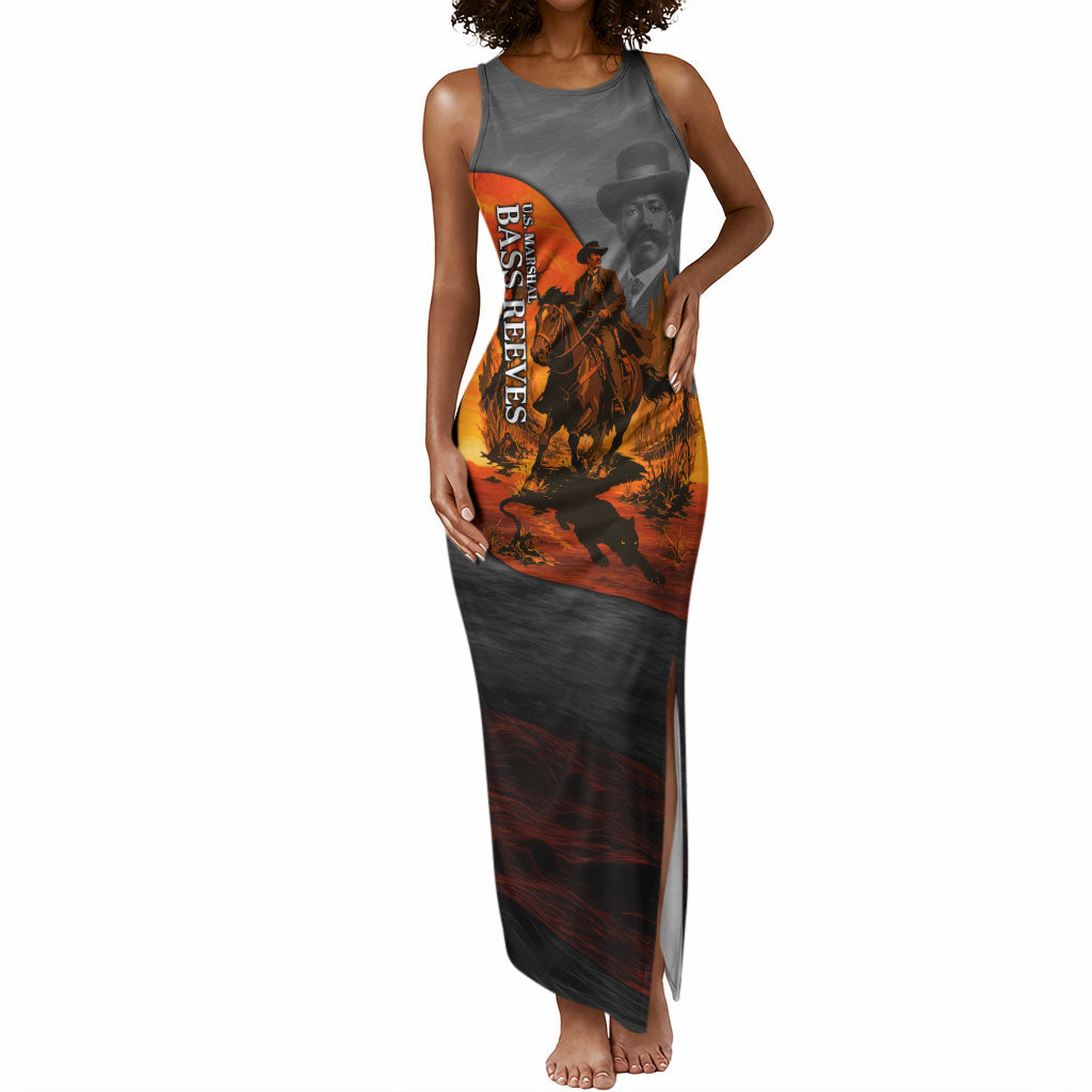Bass Reeves Tank Maxi Dress Vintage Black Cowboy Old West Lawman