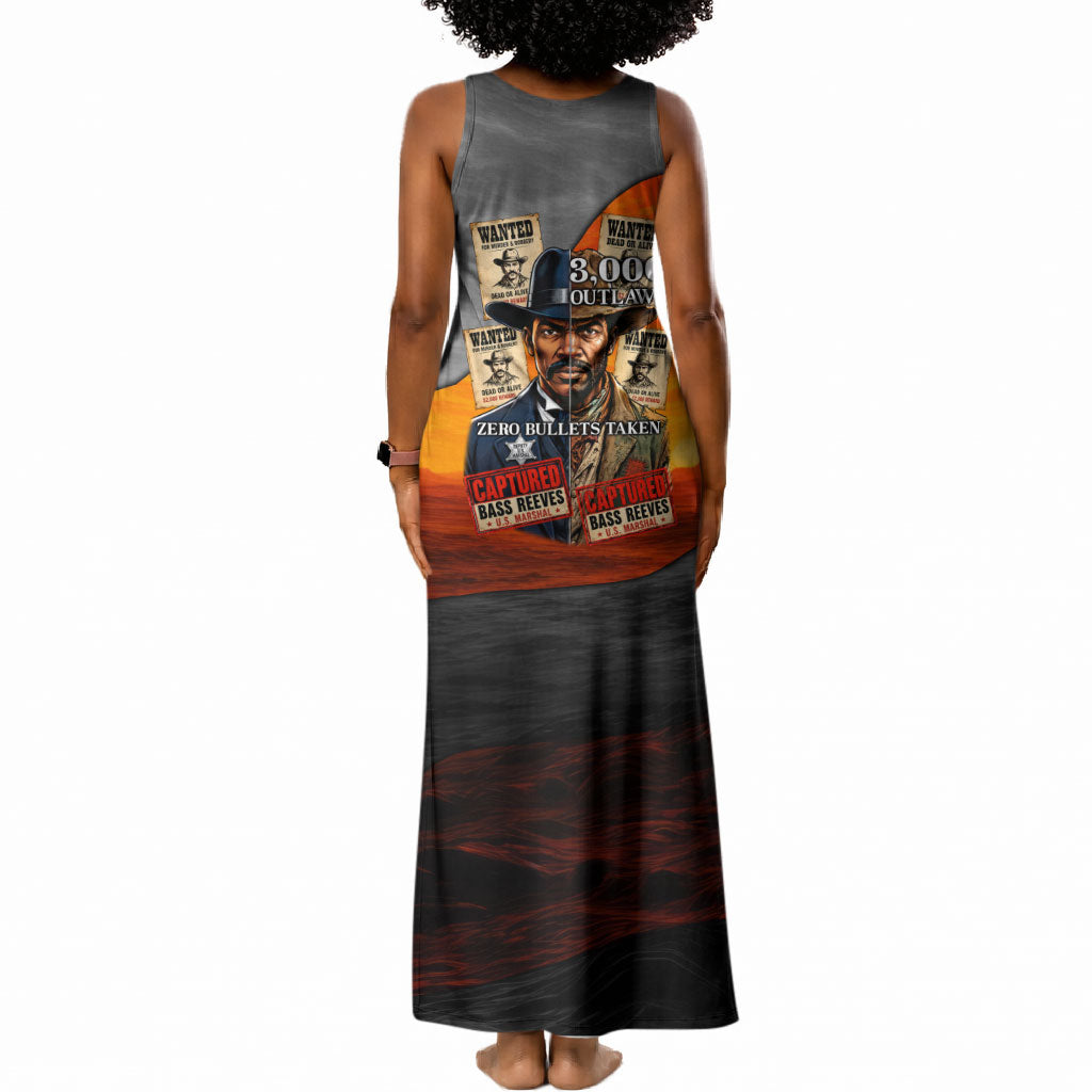 Bass Reeves Tank Maxi Dress Vintage Black Cowboy Old West Lawman