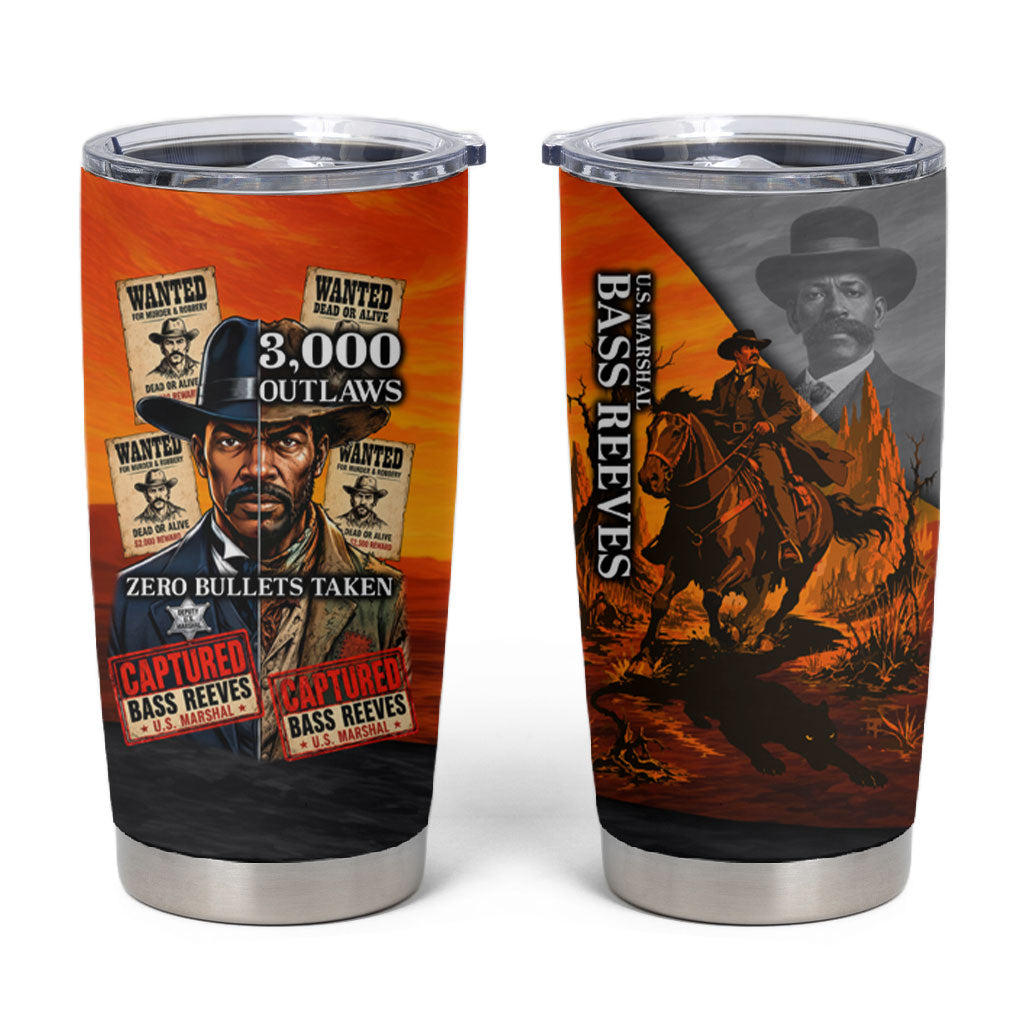 Bass Reeves Tumbler Cup Vintage Black Cowboy Old West Lawman