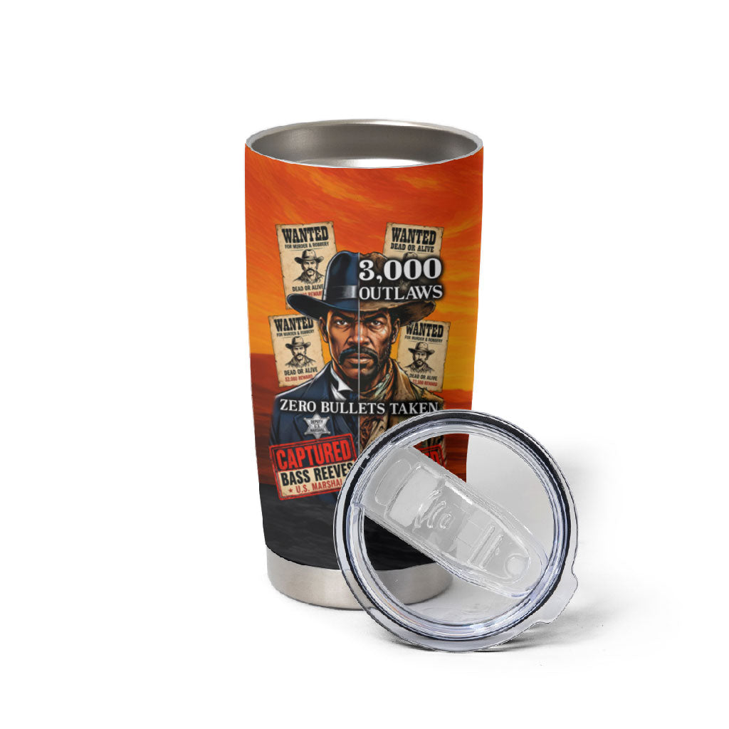 Bass Reeves Tumbler Cup Vintage Black Cowboy Old West Lawman