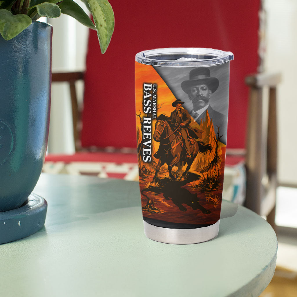Bass Reeves Tumbler Cup Vintage Black Cowboy Old West Lawman