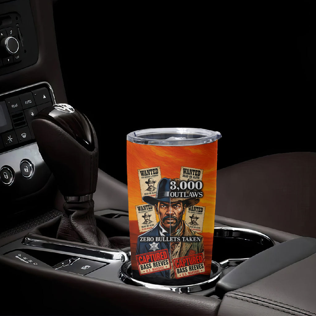 Bass Reeves Tumbler Cup Vintage Black Cowboy Old West Lawman