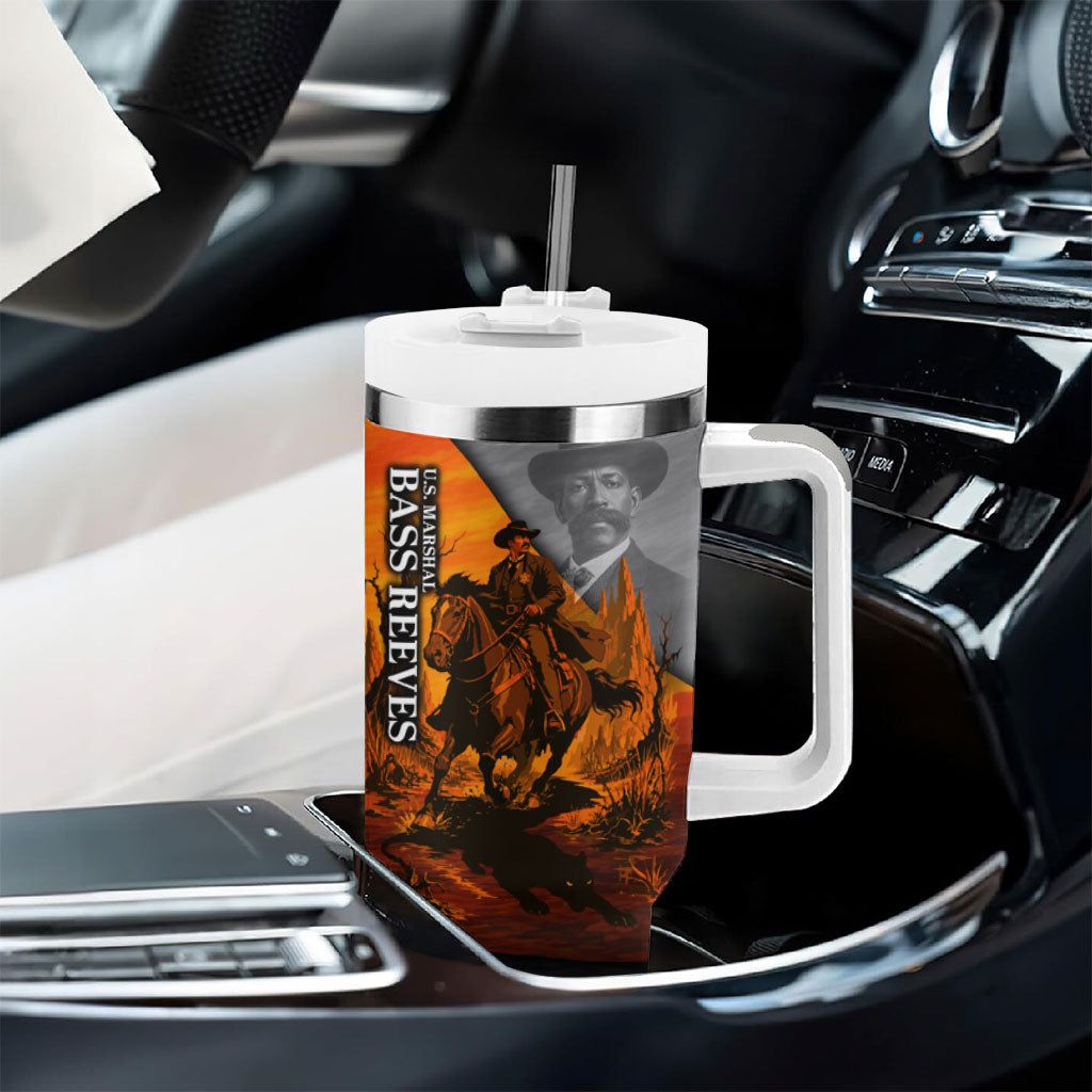 Bass Reeves Tumbler With Handle Vintage Black Cowboy Old West Lawman