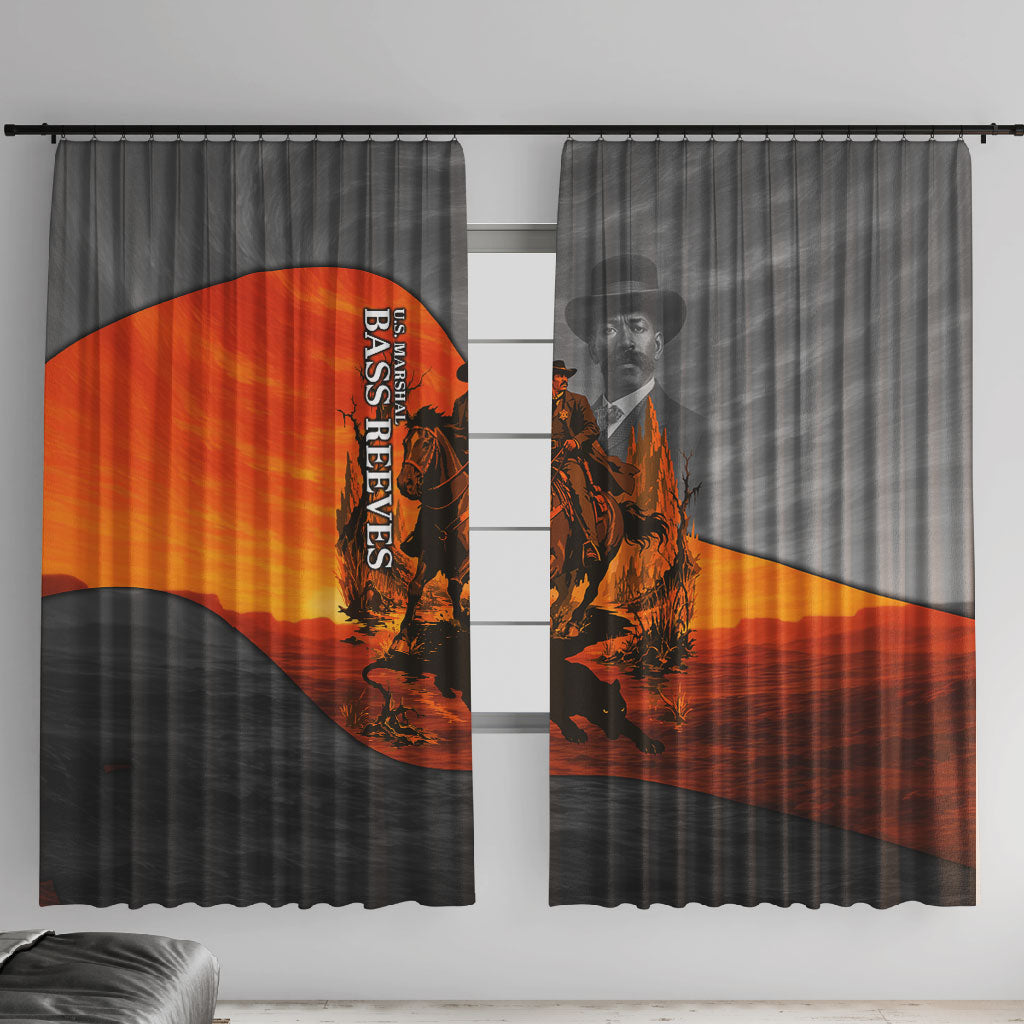 Bass Reeves Window Curtain Vintage Black Cowboy Old West Lawman