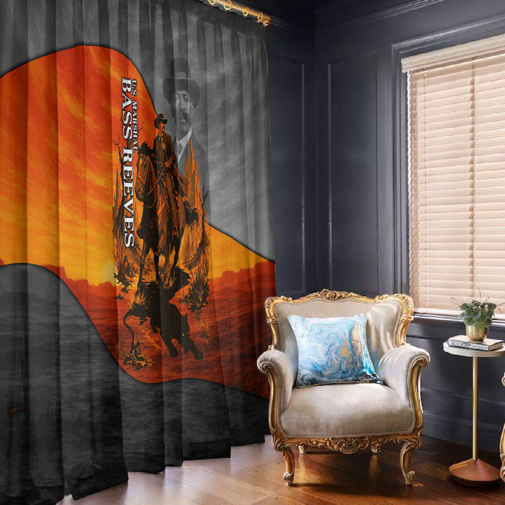 Bass Reeves Window Curtain Vintage Black Cowboy Old West Lawman