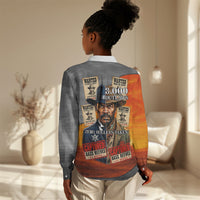 Bass Reeves Women Casual Shirt Vintage Black Cowboy Old West Lawman
