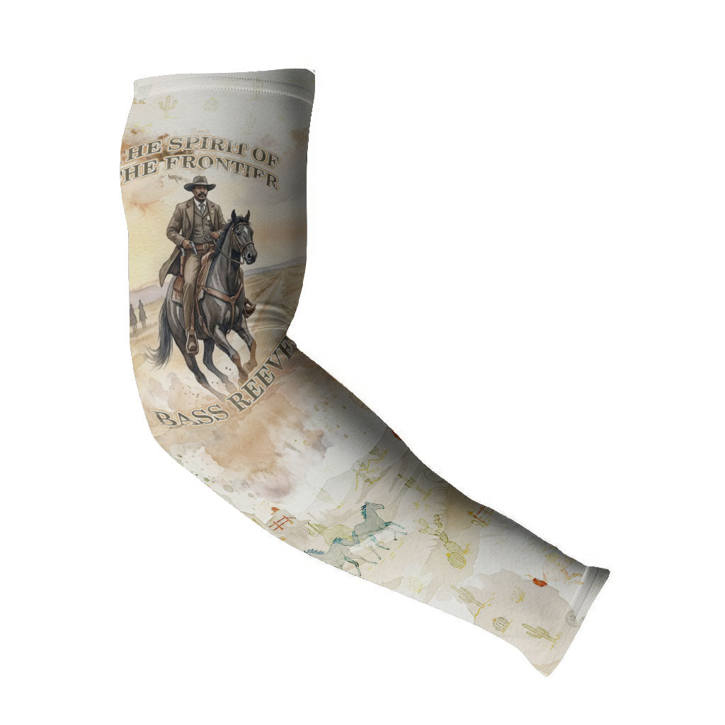 Bass Reeves Spirit Frontier Legend Arm Sleeves African American Marshal Horse Riding Western Watercolor