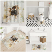 Bass Reeves Spirit Frontier Legend Bathroom Set African American Marshal Horse Riding Western Watercolor
