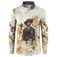 Bass Reeves Spirit Frontier Legend Button Sweatshirt African American Marshal Horse Riding Western Watercolor