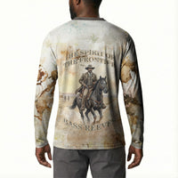 Bass Reeves Spirit Frontier Legend Button Sweatshirt African American Marshal Horse Riding Western Watercolor