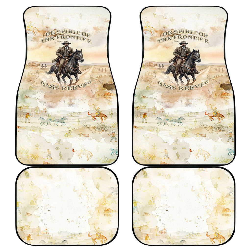 Bass Reeves Spirit Frontier Legend Car Mats African American Marshal Horse Riding Western Watercolor