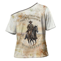 Bass Reeves Spirit Frontier Legend Cross Shoulder Shirt African American Marshal Horse Riding Western Watercolor