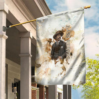 Bass Reeves Spirit Frontier Legend Garden Flag African American Marshal Horse Riding Western Watercolor