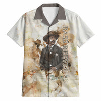 Bass Reeves Spirit Frontier Legend Hawaiian Shirt African American Marshal Horse Riding Western Watercolor