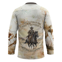 Bass Reeves Spirit Frontier Legend Hockey Jersey African American Marshal Horse Riding Western Watercolor