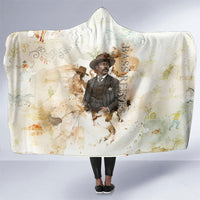 Bass Reeves Spirit Frontier Legend Hooded Blanket African American Marshal Horse Riding Western Watercolor
