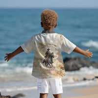Bass Reeves Spirit Frontier Legend Kid Hawaiian Shirt African American Marshal Horse Riding Western Watercolor
