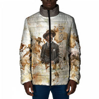 Bass Reeves Spirit Frontier Legend Padded Jacket African American Marshal Horse Riding Western Watercolor