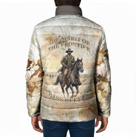 Bass Reeves Spirit Frontier Legend Padded Jacket African American Marshal Horse Riding Western Watercolor
