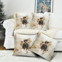 Bass Reeves Spirit Frontier Legend Pillow Cover African American Marshal Horse Riding Western Watercolor
