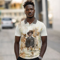 Bass Reeves Spirit Frontier Legend Polo Shirt African American Marshal Horse Riding Western Watercolor