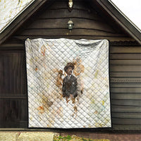 Bass Reeves Spirit Frontier Legend Quilt African American Marshal Horse Riding Western Watercolor