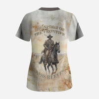 Bass Reeves Spirit Frontier Legend Scrub Top African American Marshal Horse Riding Western Watercolor