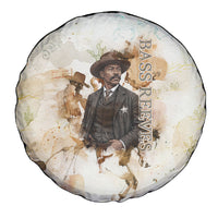 Bass Reeves Spirit Frontier Legend Spare Tire Cover African American Marshal Horse Riding Western Watercolor