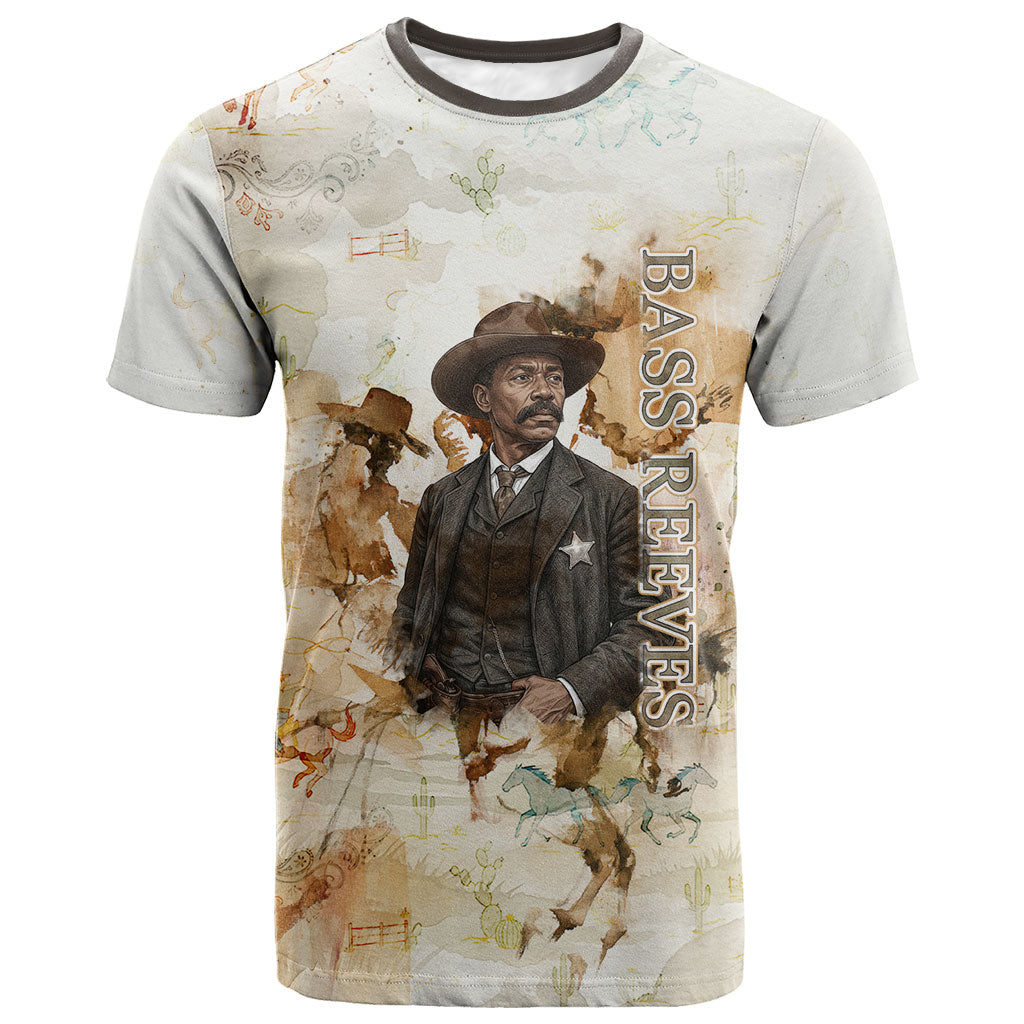 Bass Reeves Spirit Frontier Legend T shirt African American Marshal Horse Riding Western Watercolor