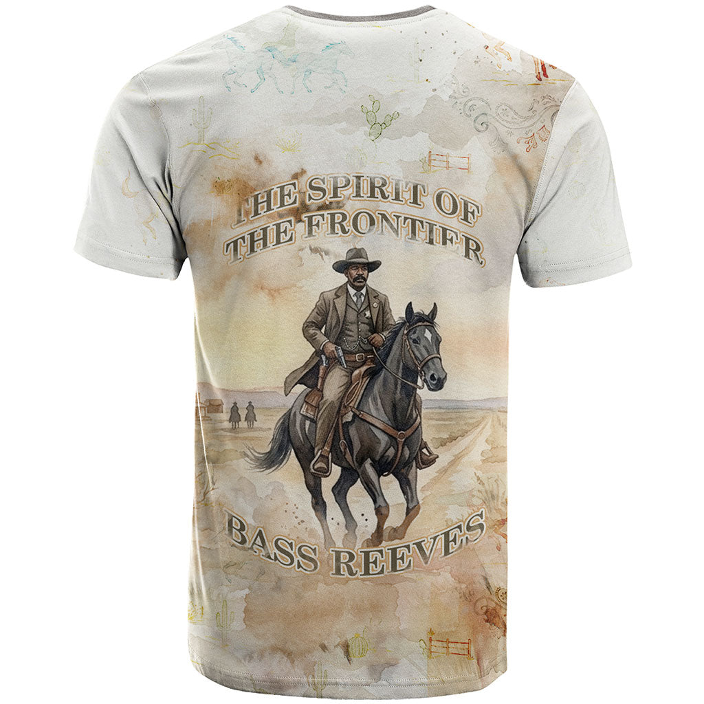Bass Reeves Spirit Frontier Legend T shirt African American Marshal Horse Riding Western Watercolor