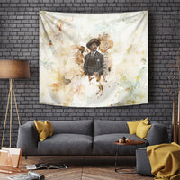 Bass Reeves Spirit Frontier Legend Tapestry African American Marshal Horse Riding Western Watercolor