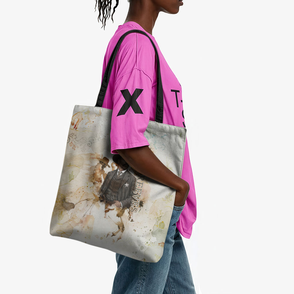 Bass Reeves Spirit Frontier Legend Tote Bag African American Marshal Horse Riding Western Watercolor