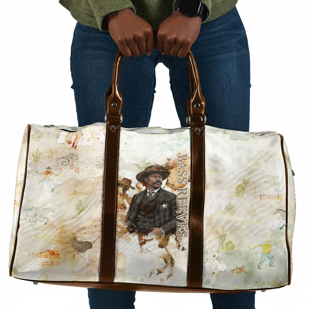 Bass Reeves Spirit Frontier Legend Travel Bag African American Marshal Horse Riding Western Watercolor
