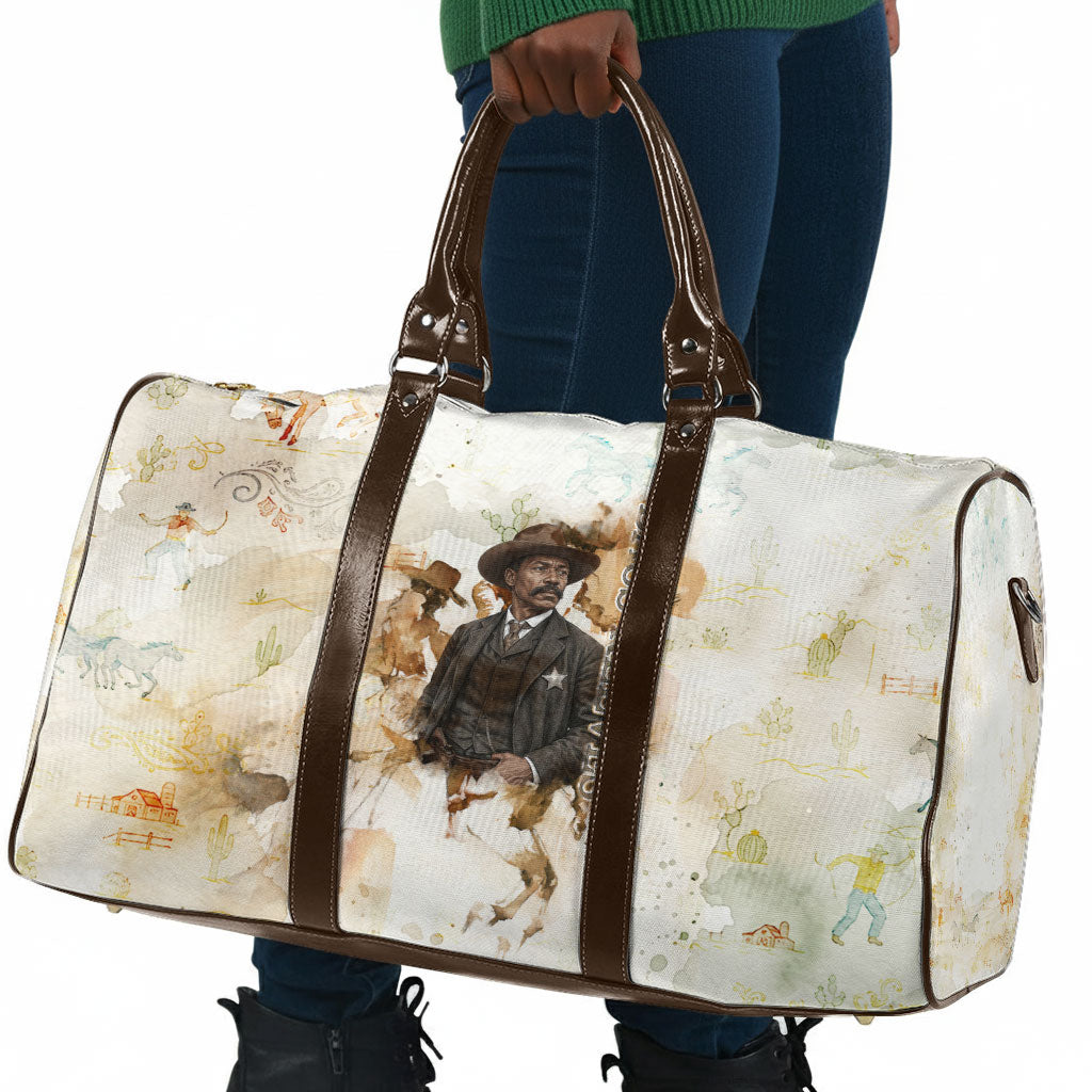 Bass Reeves Spirit Frontier Legend Travel Bag African American Marshal Horse Riding Western Watercolor
