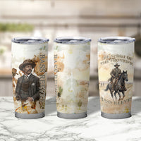 Bass Reeves Spirit Frontier Legend Tumbler Cup African American Marshal Horse Riding Western Watercolor