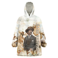 Bass Reeves Spirit Frontier Legend Wearable Blanket Hoodie African American Marshal Horse Riding Western Watercolor