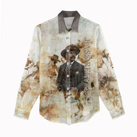 Bass Reeves Spirit Frontier Legend Women Casual Shirt African American Marshal Horse Riding Western Watercolor
