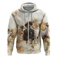 Bass Reeves Spirit Frontier Legend Zip Hoodie African American Marshal Horse Riding Western Watercolor