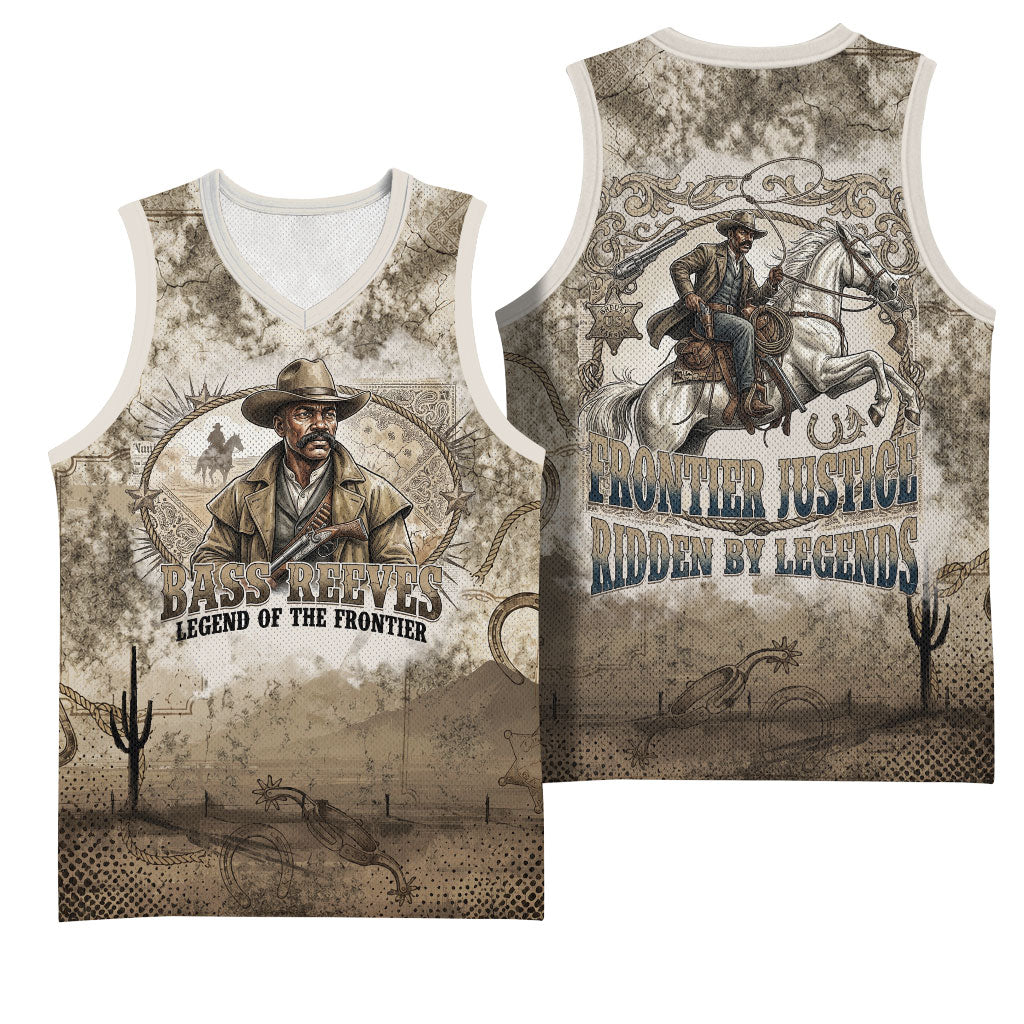 Bass Reeves Legend Black Cowboy Basketball Jersey Western Legend Vintage - Legend Of The Frontier