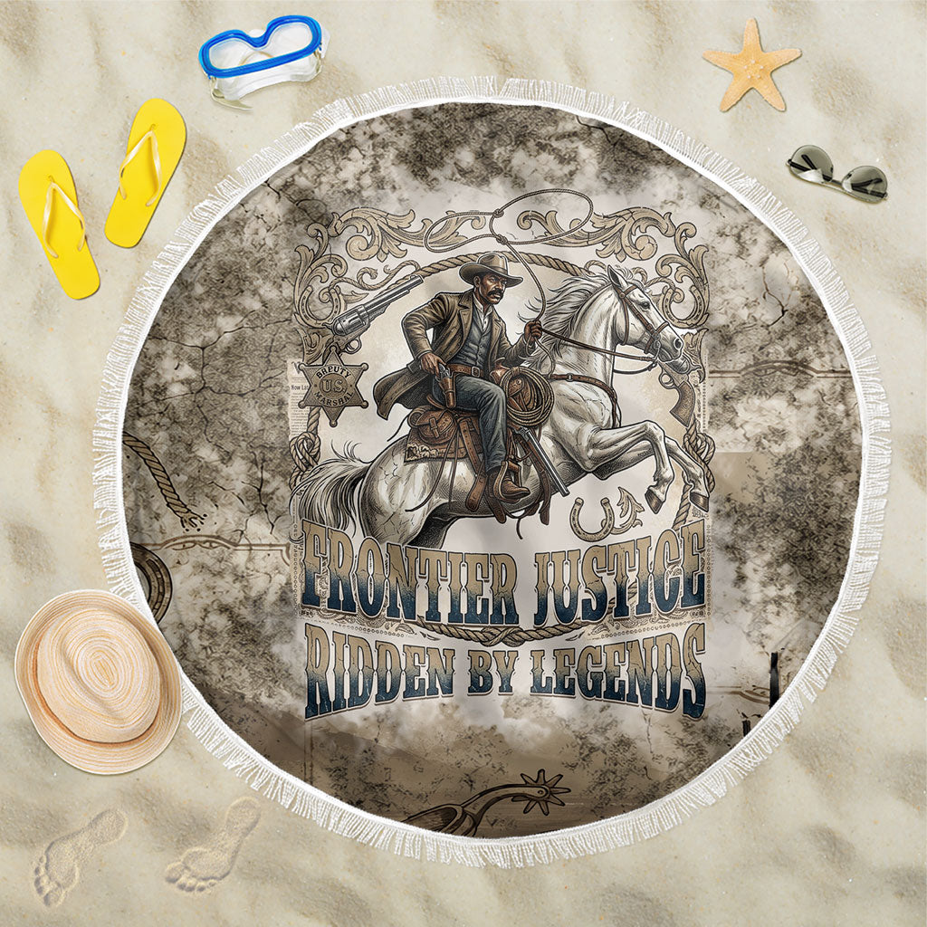 Bass Reeves Legend Black Cowboy Beach Blanket Western Legend Vintage - Legend Of The Frontier