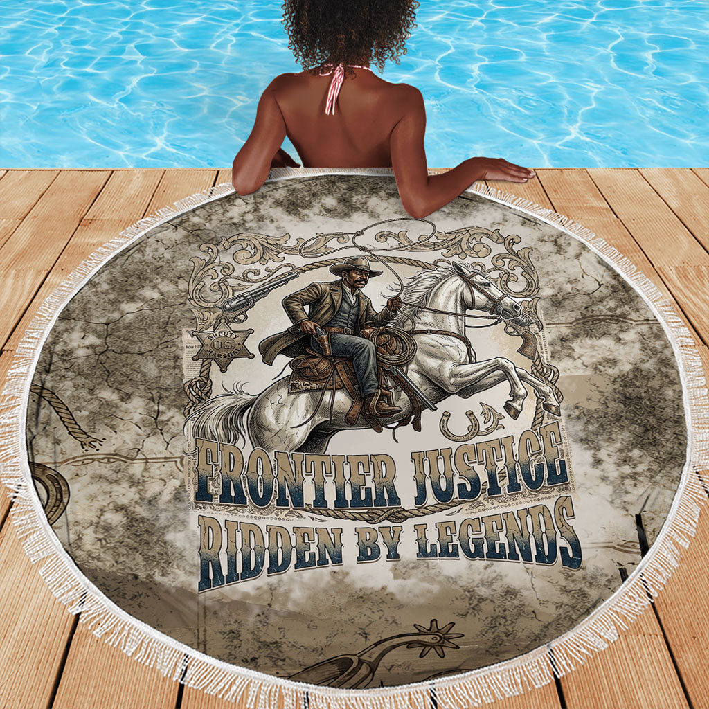 Bass Reeves Legend Black Cowboy Beach Blanket Western Legend Vintage - Legend Of The Frontier