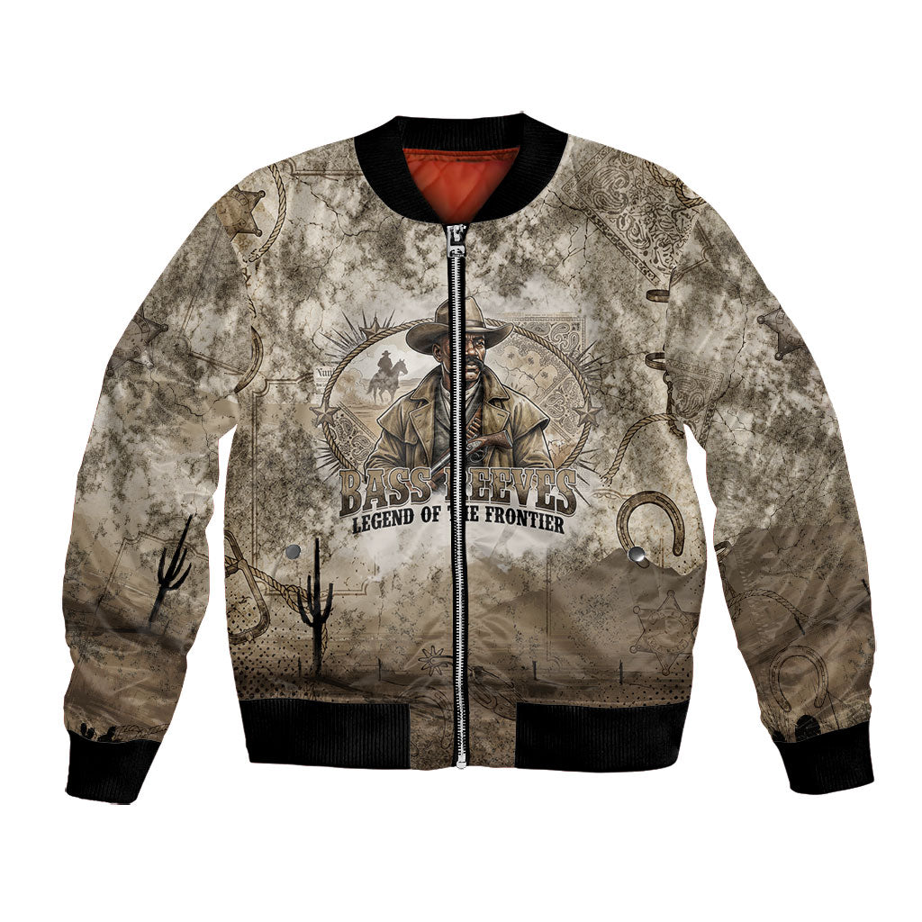 Bass Reeves Legend Black Cowboy Bomber Jacket Western Legend Vintage - Legend Of The Frontier