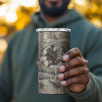 Bass Reeves Legend Black Cowboy 4 in 1 Can Cooler Tumbler Western Legend Vintage - Legend Of The Frontier