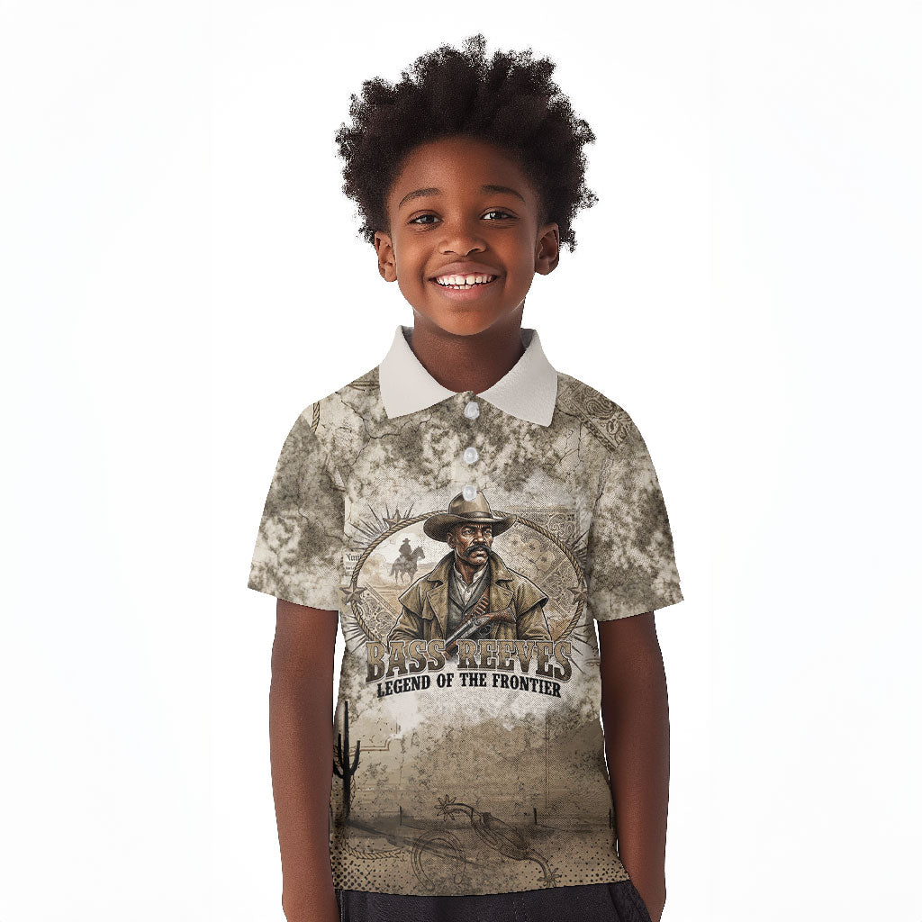 Bass Reeves Legend Black Cowboy Kid Polo Shirt Western Legend Vintage - Legend Of The Frontier