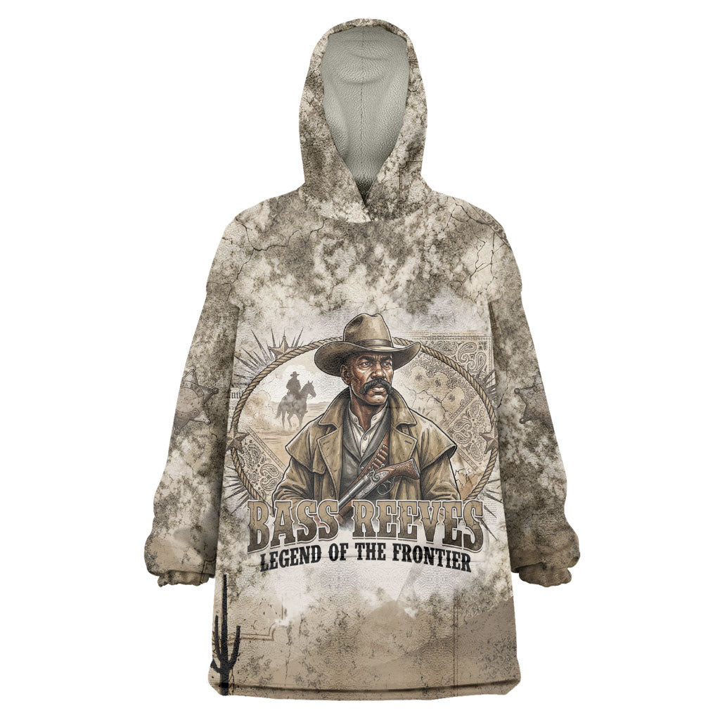 Bass Reeves Legend Black Cowboy Kid Wearable Blanket Hoodie Western Legend Vintage - Legend Of The Frontier