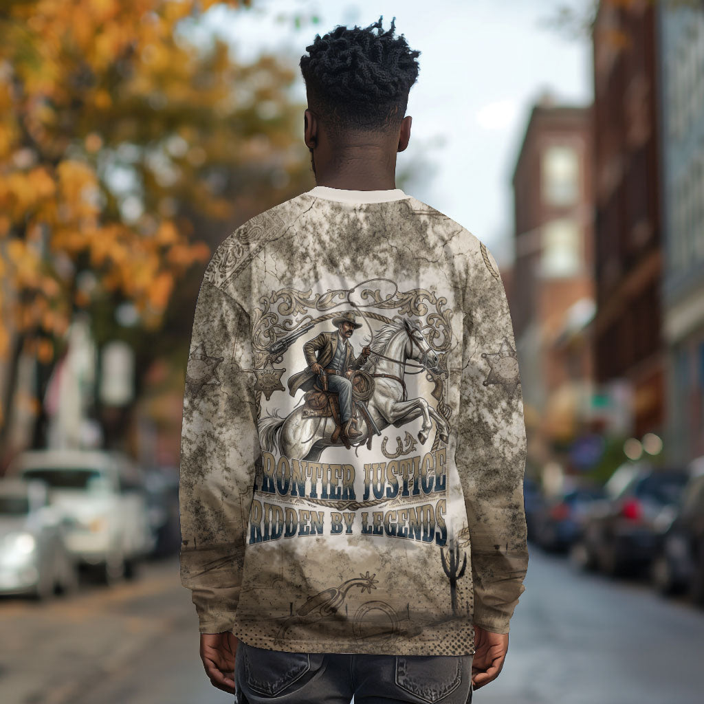 Bass Reeves Legend Black Cowboy Long Sleeve Shirt Western Legend Vintage - Legend Of The Frontier