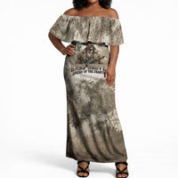 Bass Reeves Legend Black Cowboy Off Shoulder Maxi Dress Western Legend Vintage - Legend Of The Frontier