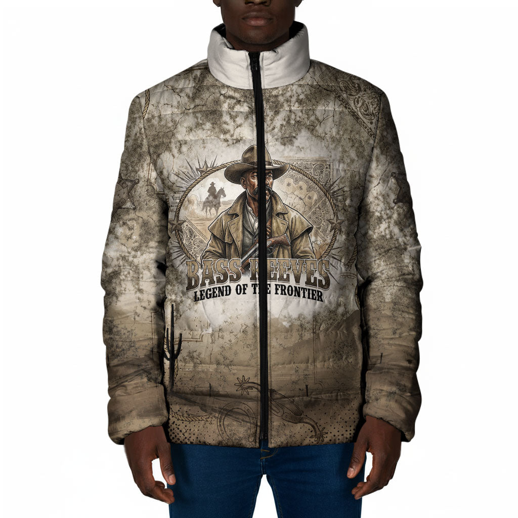 Bass Reeves Legend Black Cowboy Padded Jacket Western Legend Vintage - Legend Of The Frontier