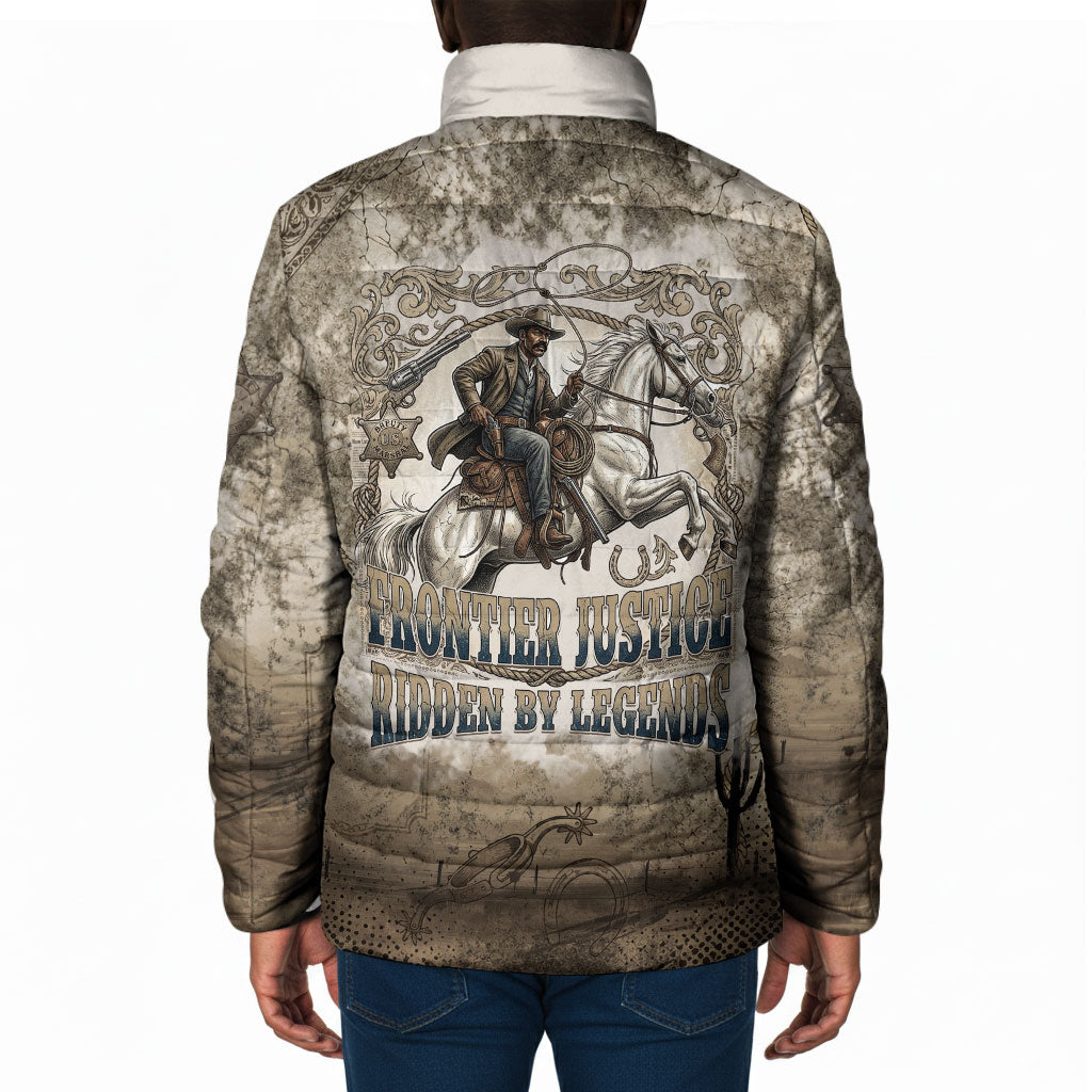 Bass Reeves Legend Black Cowboy Padded Jacket Western Legend Vintage - Legend Of The Frontier