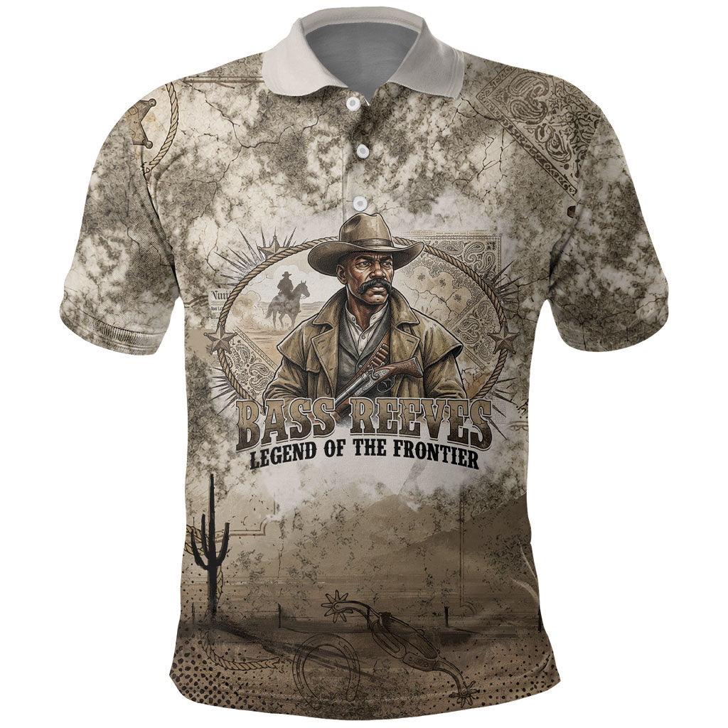 Bass Reeves Legend Black Cowboy Polo Shirt Western Legend Vintage - Legend Of The Frontier